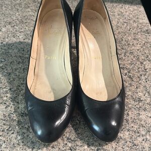 Christian Louboutin Black Heels Classic Design- 38.5 Used Saks Fifth Avenue